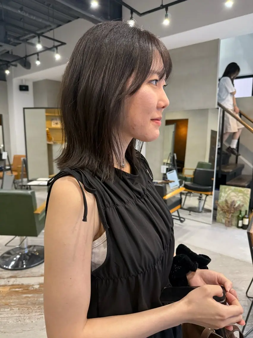 ミディアム カット 縮毛矯正/髪質改善 /ボブ/ひなこのヘアスタイル