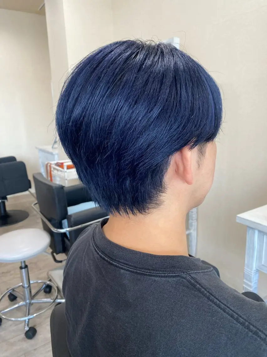 ショート カラー ブルーカラー ヘアカラー APPEL hair /岡山のヘアスタイル