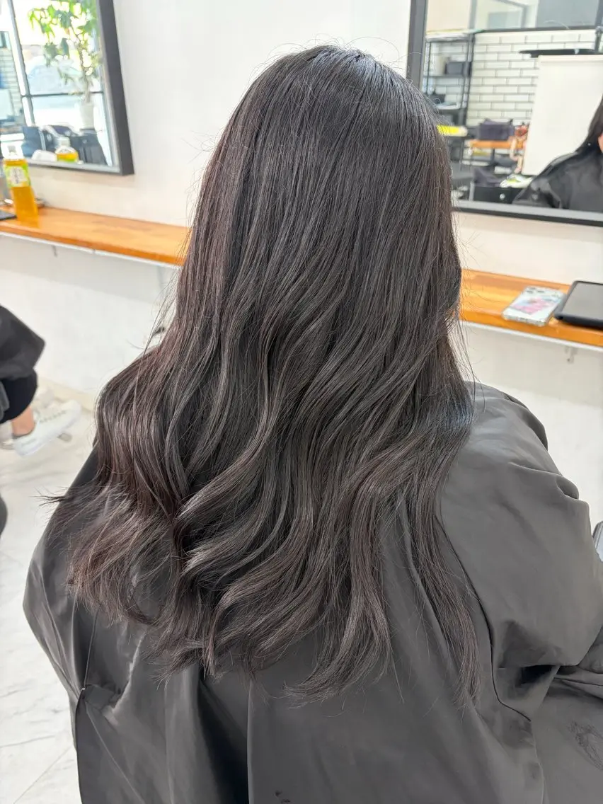 ミディアム カラー グレージュ ヘアカラー トリートメント ダブルカラー メンズパーマ大成のヘアスタイル