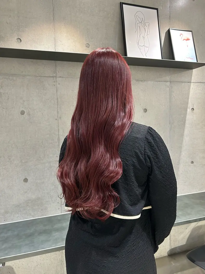 ロング カラー ヘアアレンジ ヘアカラー トリートメント ボブ艶モテカラー🫧 カリンのヘアスタイル