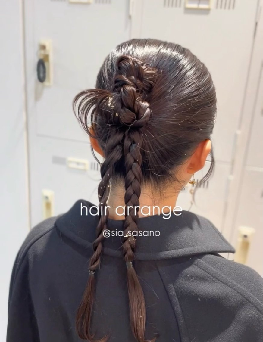 ヘアアレンジ ヘアセット 透明感カラー/ ヘアアレンジ/心斎橋のヘアスタイル