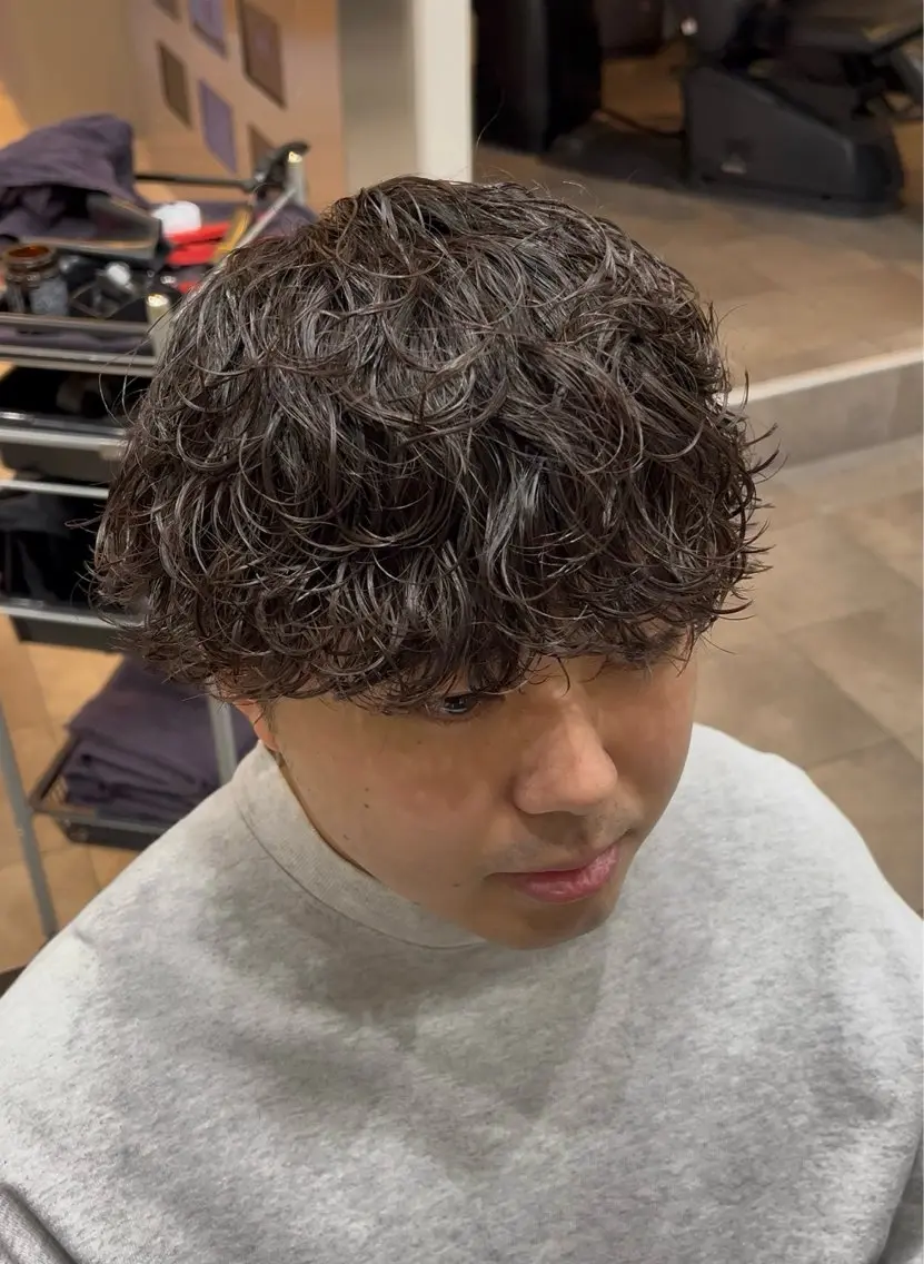 パーマ メンズ メンズパーマ カット パーマ QOL円山 SHOTAのヘアスタイル