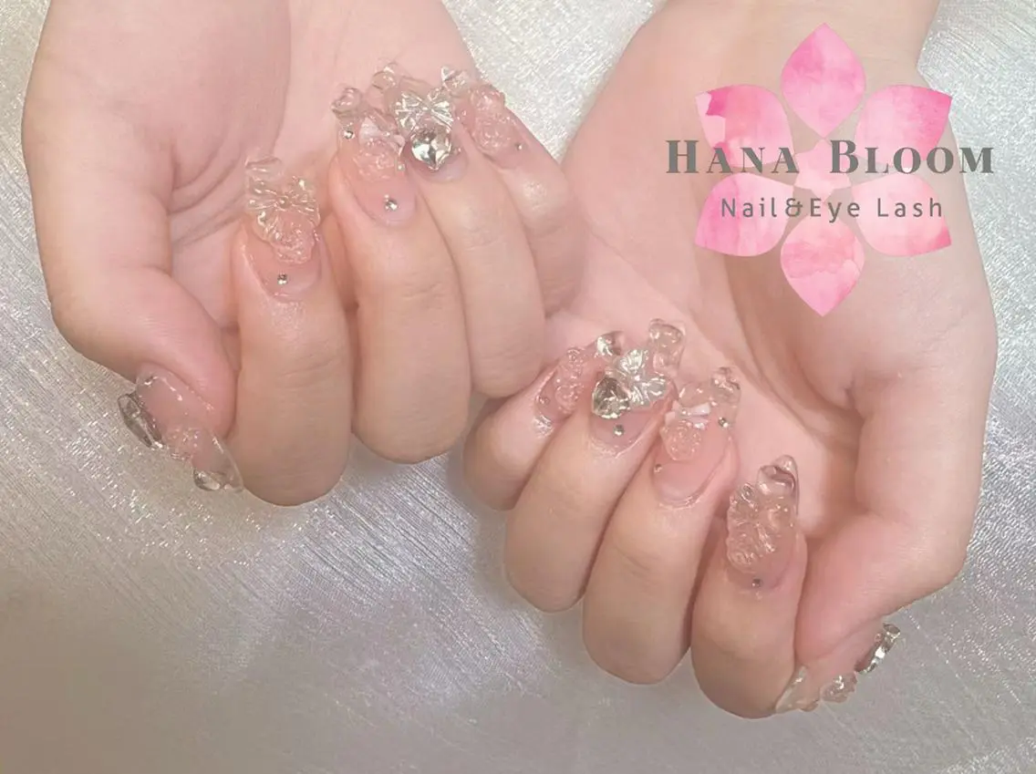 ネイル 長さ出し フットネイル 韓国ネイル マグネットネイル 持ち込み ハンドネイル ハンドケア Hana Bloom Nail 渋谷道玄坂のネイルデザイン