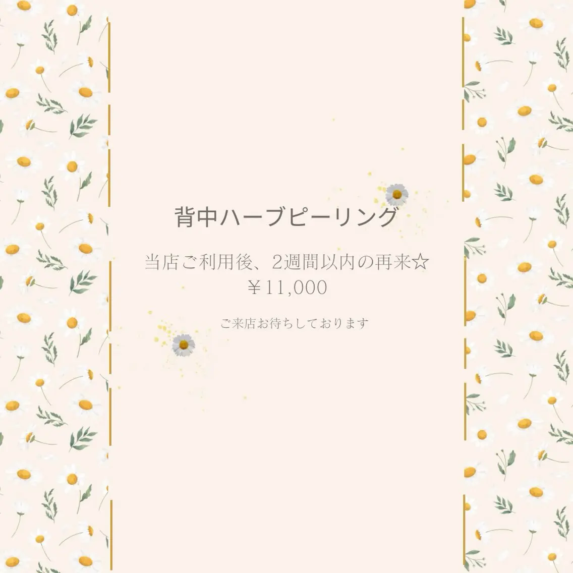 背中ハーブピーリング《ご来店後2週間以内の再来》の写真