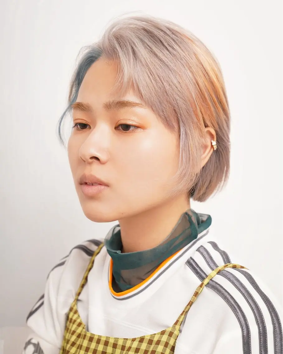 ショート カラー ブリーチ ヘアカラー トリートメント いぐちしょうた🫧 VISAGEbaskのヘアスタイル