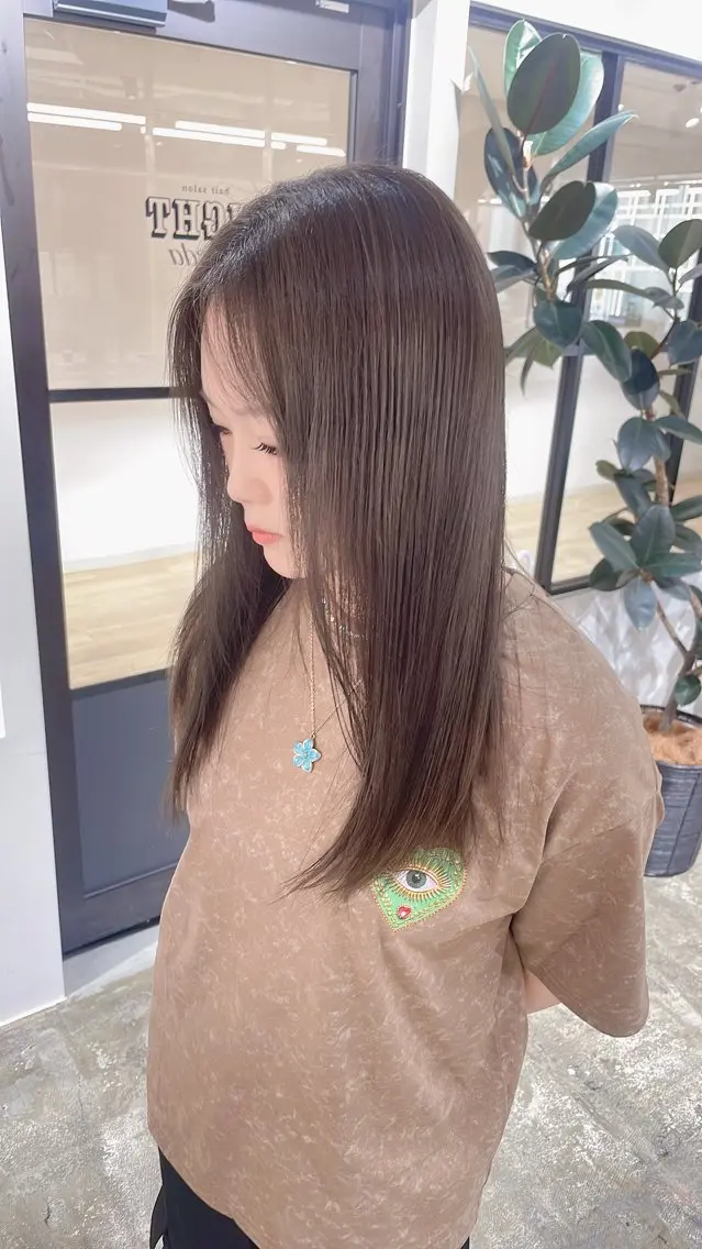 セミロング カラー カット ヘアカラー トリートメント 🎀EIGHT梅田/ haduki🎀のヘアスタイル