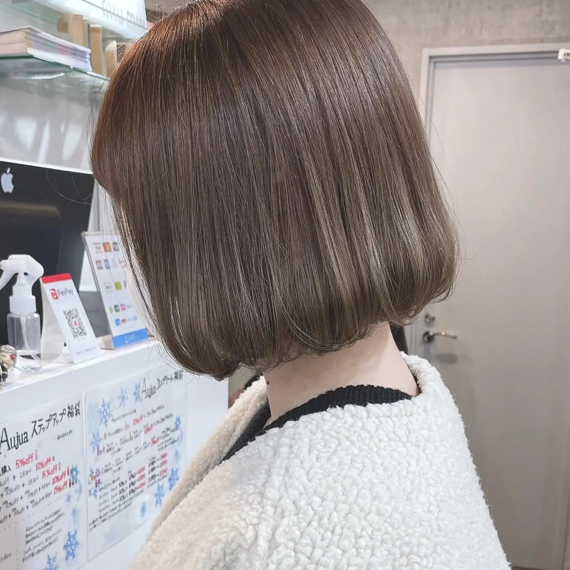 ショート カラー 髪質改善 中川　翔のヘアスタイル