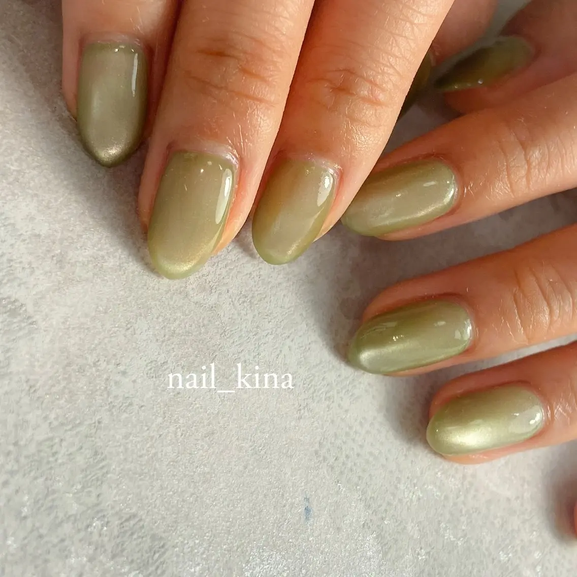 ネイル マグネットネイル マグネットワンカラー ワンカラーネイル 夏ネイル nail_ kinaのネイルデザイン