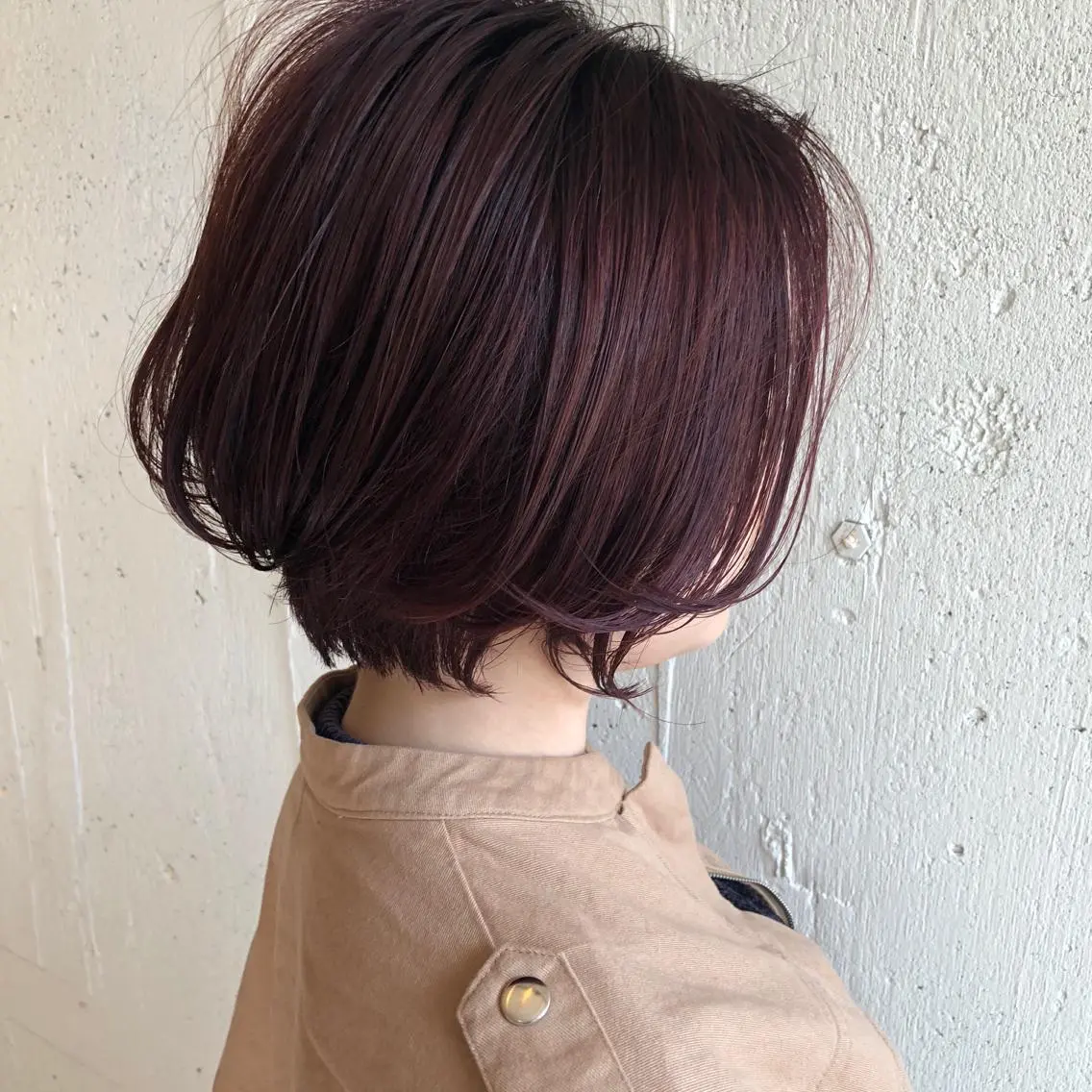 ショート レッドブラウン フジサキ ケンのヘアスタイル
