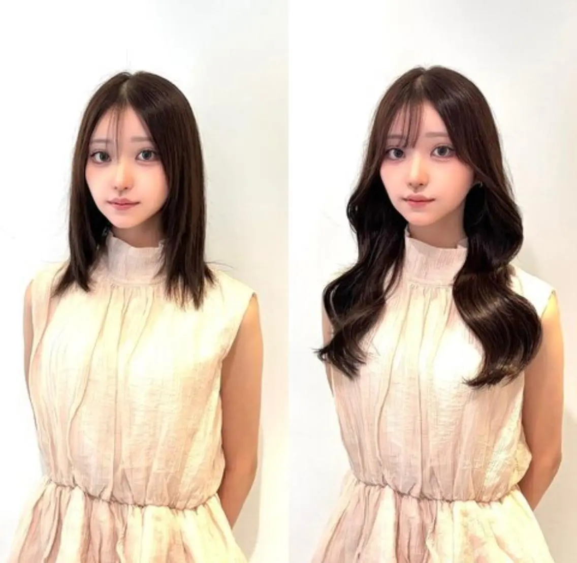 ロング エクステ 韓国風ヘア ロング BIZE eclatのヘアスタイル