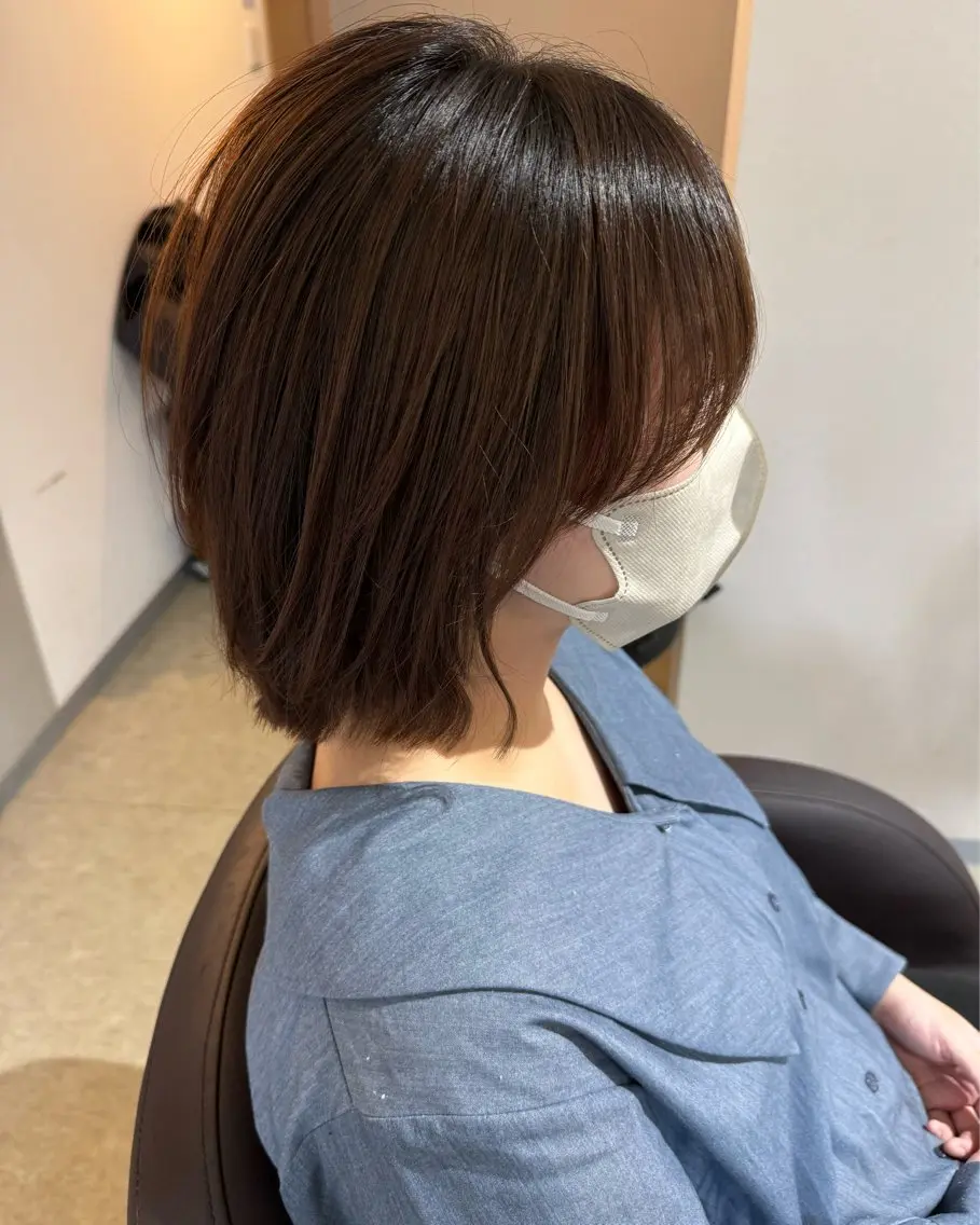 ショート ボブ 韓国風ヘア レイヤーカット ショートヘア 縮毛矯正 ✨髪質改善美髪矯正✨ ボブ/韓国レイヤー✨のヘアスタイル