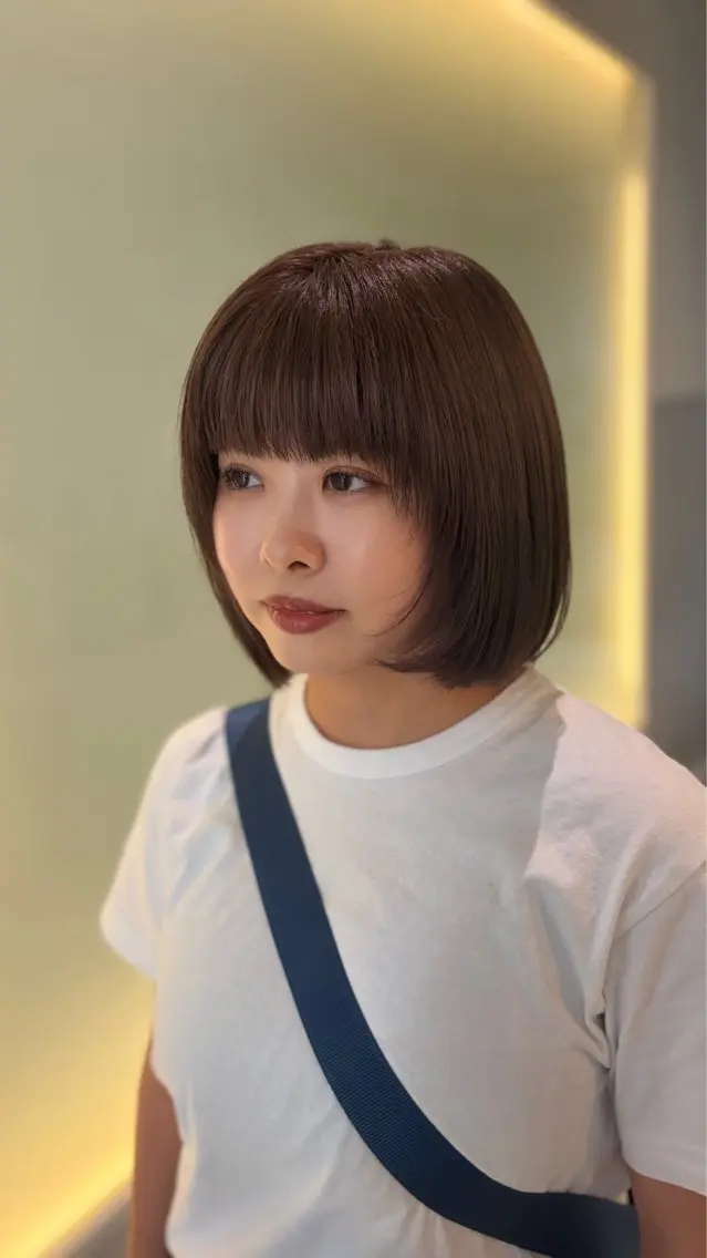 ショート ボブレイヤー ボブ レイヤーカット ヘアカラー HINA🌟/ボブ /透明感カラー🫧のヘアスタイル