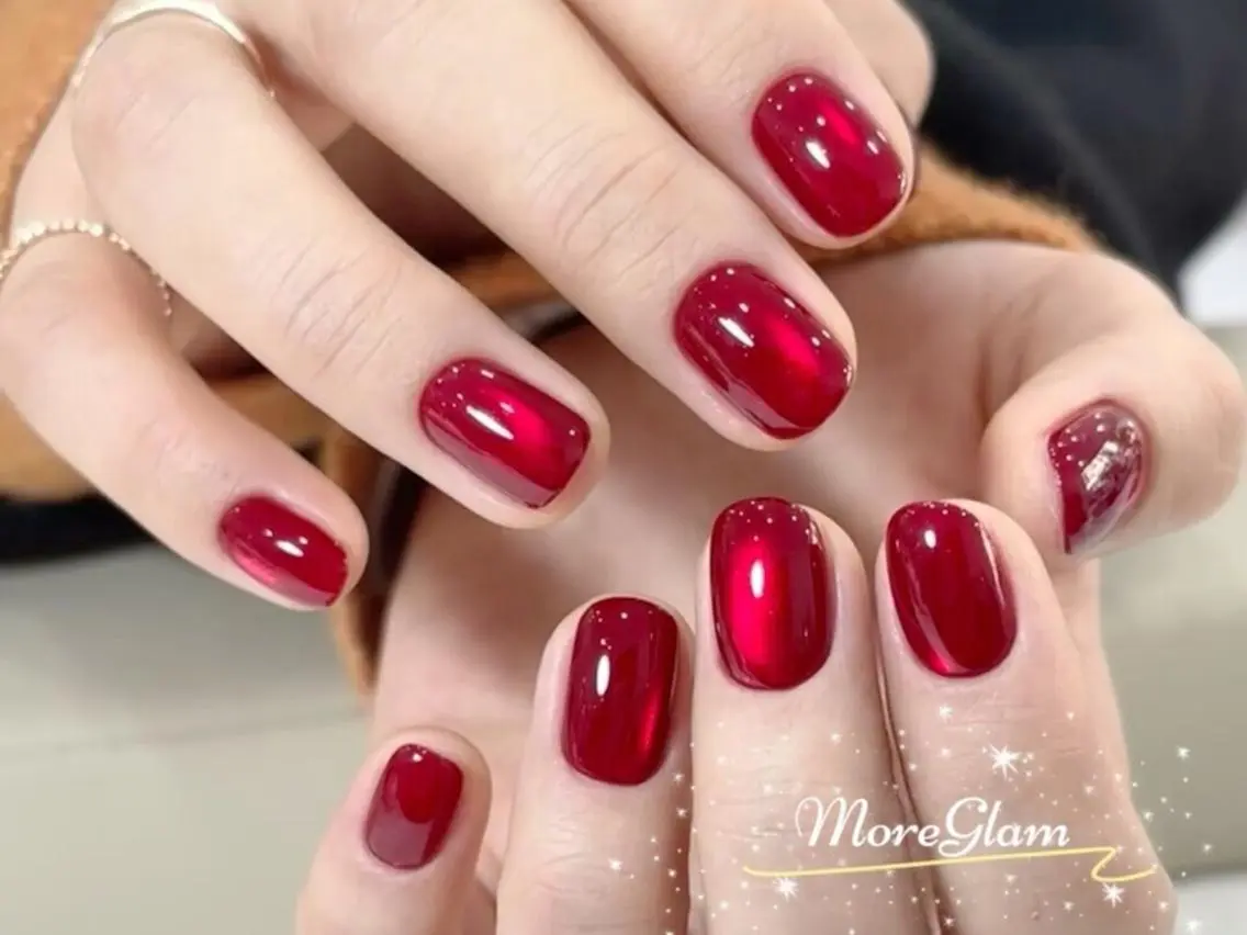 ネイル 長さ出し フットネイル フレンチネイル ジェルネイル ガラスフレンチ MoreGlam ネイルのネイルデザイン