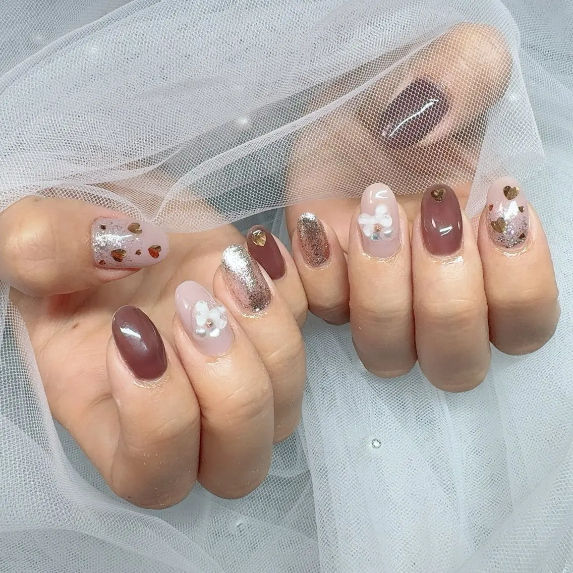 ネイル 長さ出し ジェルネイル 韓国ネイル 持ち込み ニュアンスネイル ハンドネイル NailSpace 猫のいるネイルサロンのネイルデザイン