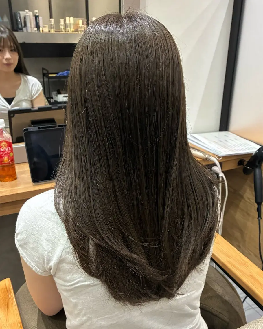 セミロング カット ヘアカラー トリートメント 柴田真衣 /ナチュラル/半個室のヘアスタイル
