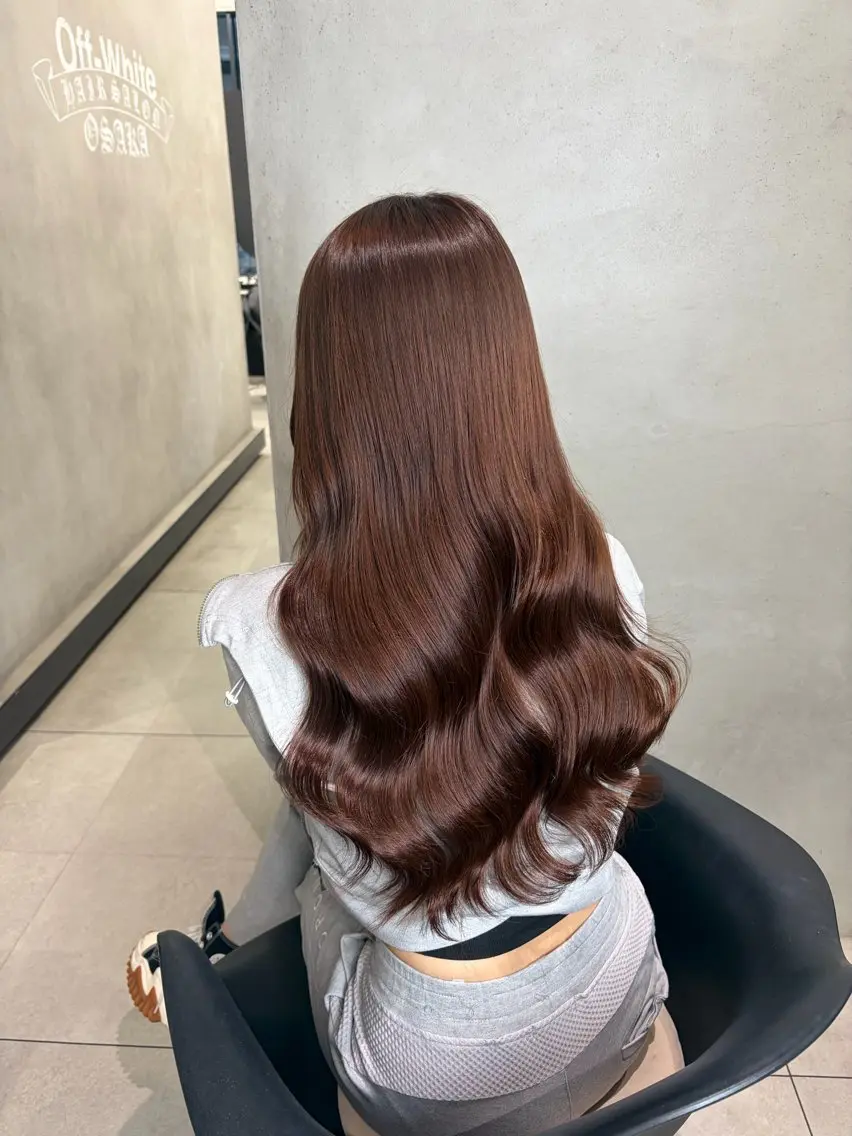 ロング ヘアカラー offwhite Nano🪩🧡のヘアスタイル