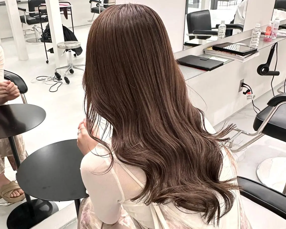 ミディアム ピンクベージュ/新潟 万代/高橋桃葉🍑のヘアスタイル