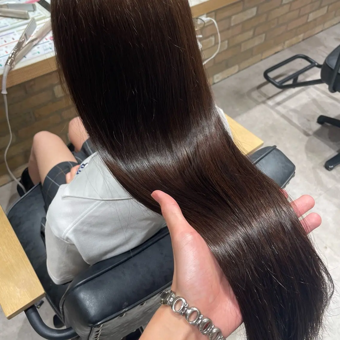 ロング カラー ブラウンカラー 透明感カラー オレンジ ヘアカラー 🍃オリーブ/透明感 カラー/ shoのヘアスタイル