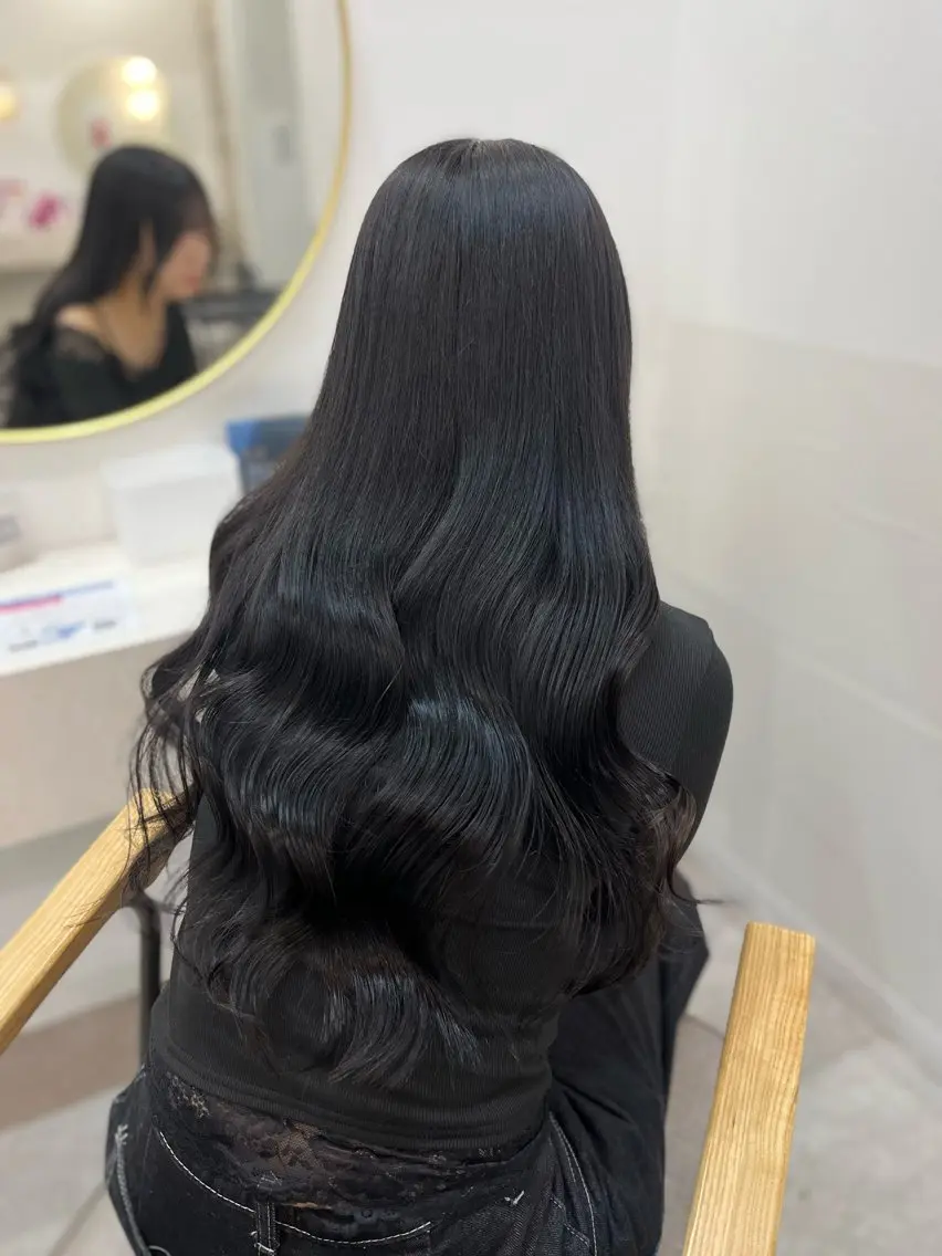 ロング カラー 髪質改善 ヘアカラー トリートメント 🦋Yui🦋透明感 /ベージュ/Wカラーのヘアスタイル