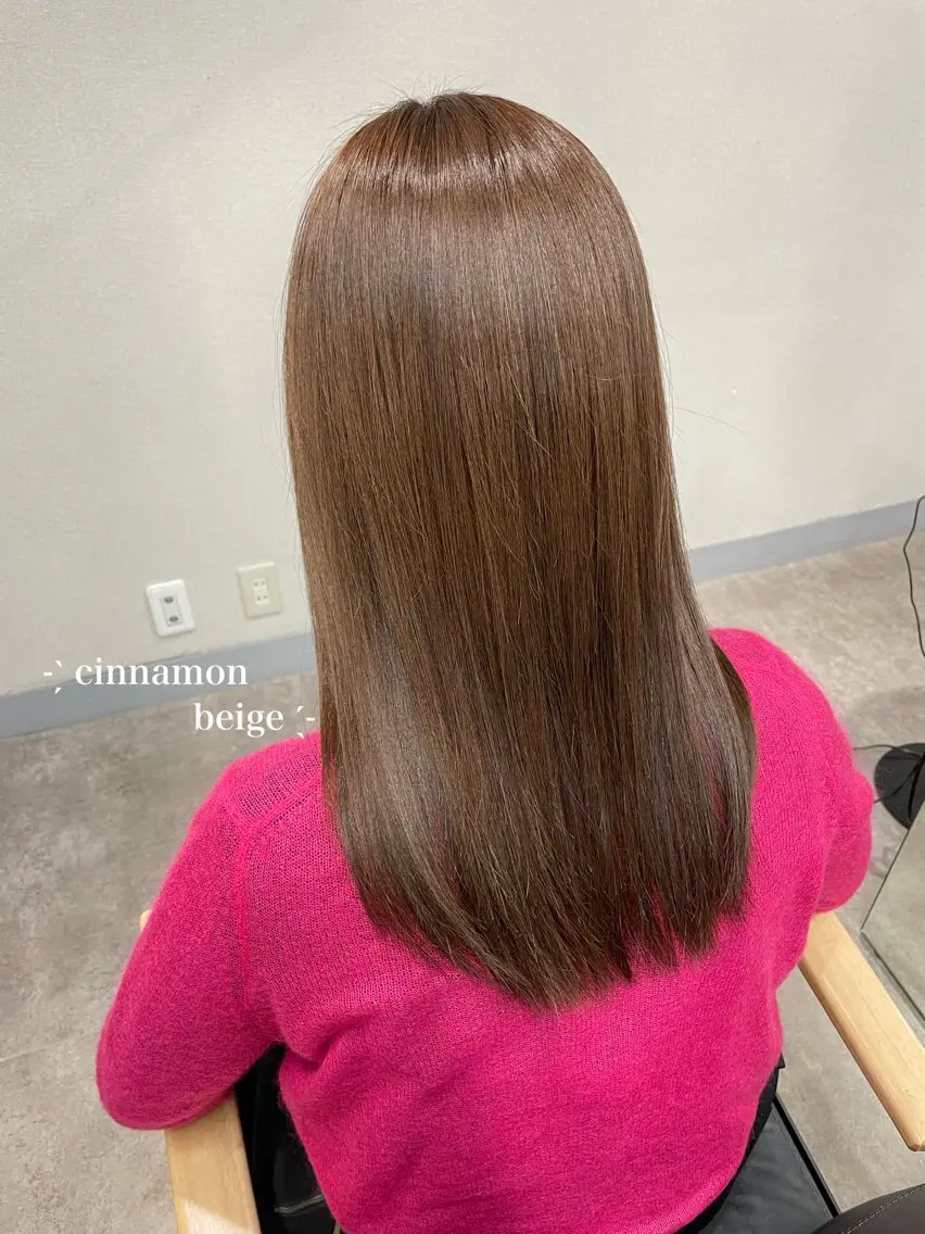 ロング カラー ヘアカラー トリートメント ヘッドスパ ヘアセット レイヤーカット 韓国ヘアayameのヘアスタイル