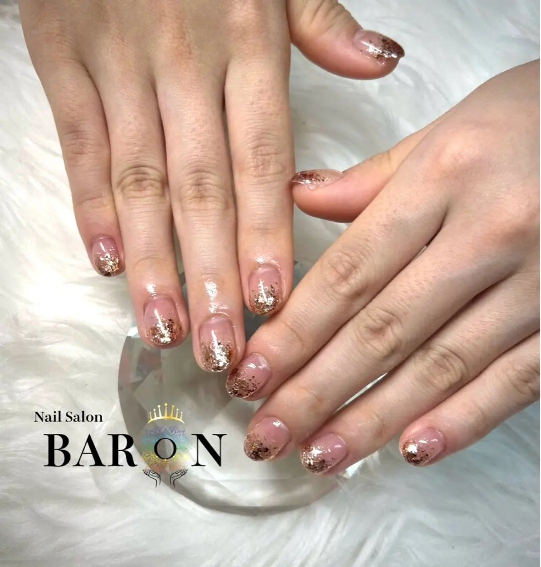 ネイル ラメ(グリッター) ラメグラデーション BARON AIMIのネイルデザイン