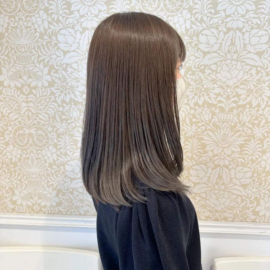 セミロング カラー 髪質改善カラー💎 オオネヨシナリのヘアスタイル