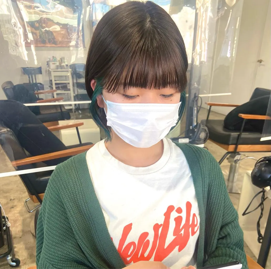 ミディアム カラー イヤリングカラー カット ヘアカラー トリートメント 🪽似合わせカラー RENA.🪽🩶のヘアスタイル