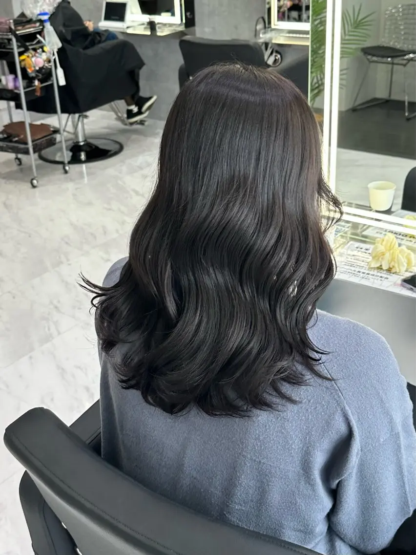 セミロング ヘアカラー トリートメント 中村 さきのヘアスタイル