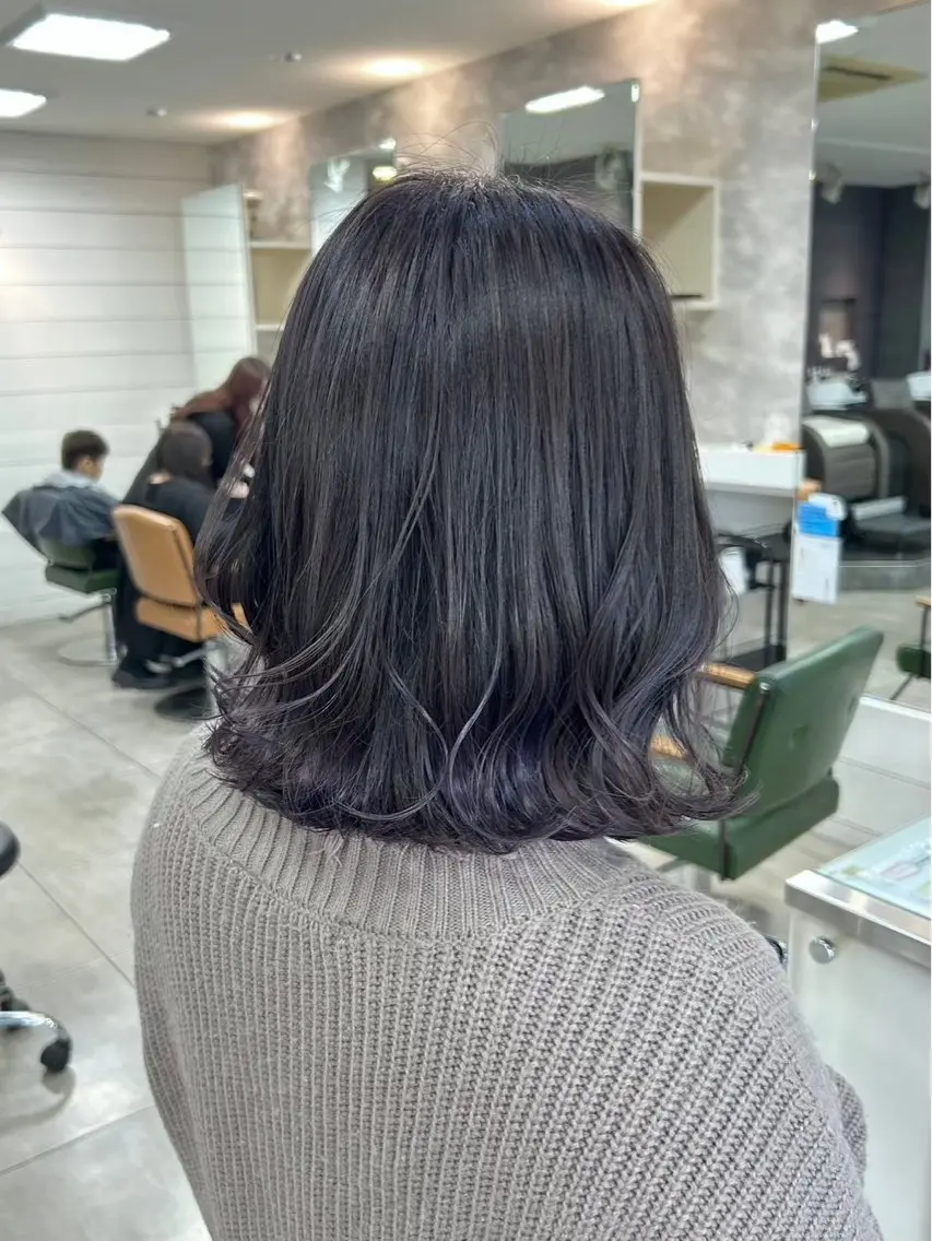 ミディアム カラー ヘアカラー 本尾 空大のヘアスタイル
