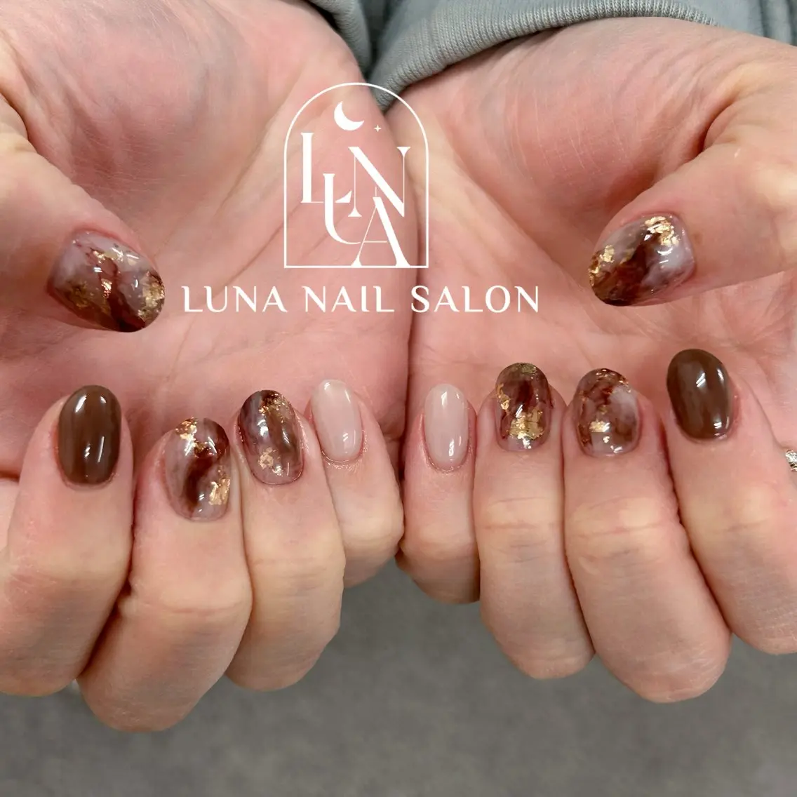 ネイル アートネイル フレンチネイル ジェルネイル ガラスフレンチ 韓国ネイル LUNA Nail salon💕のネイルデザイン