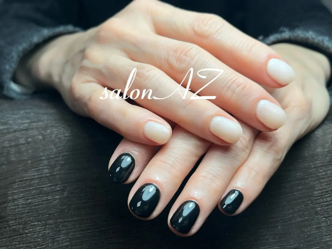ネイル 長さ出し フットネイル フレンチネイル マグネットネイル ニュアンスネイル salon AZのネイルデザイン