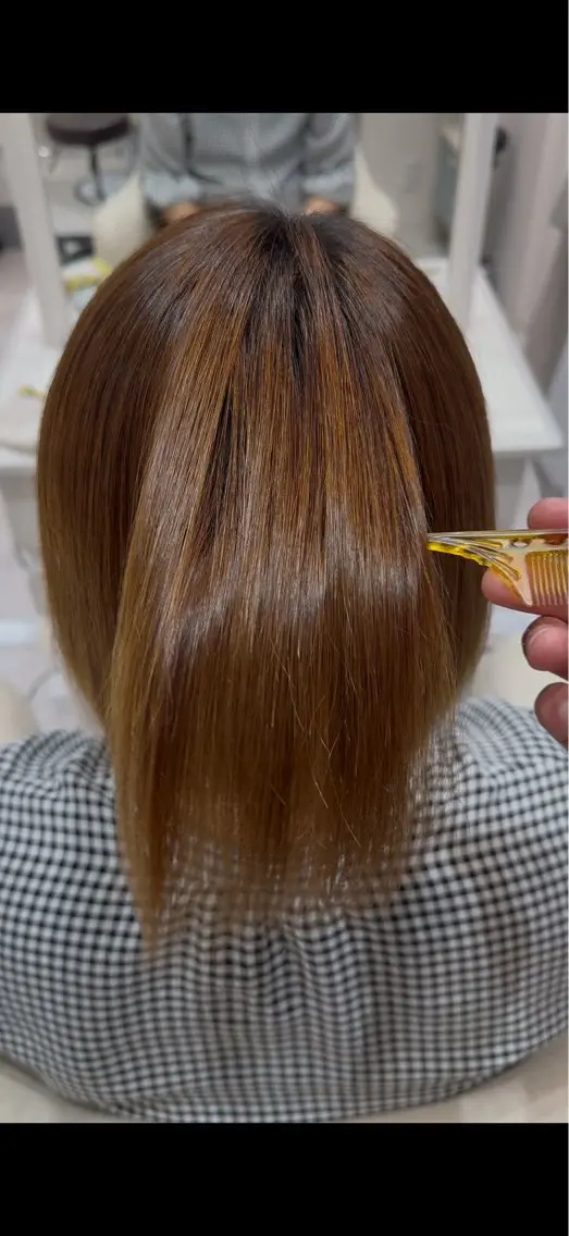ミディアム カット 縮毛矯正 Barrel 天王寺 YUUのヘアスタイル