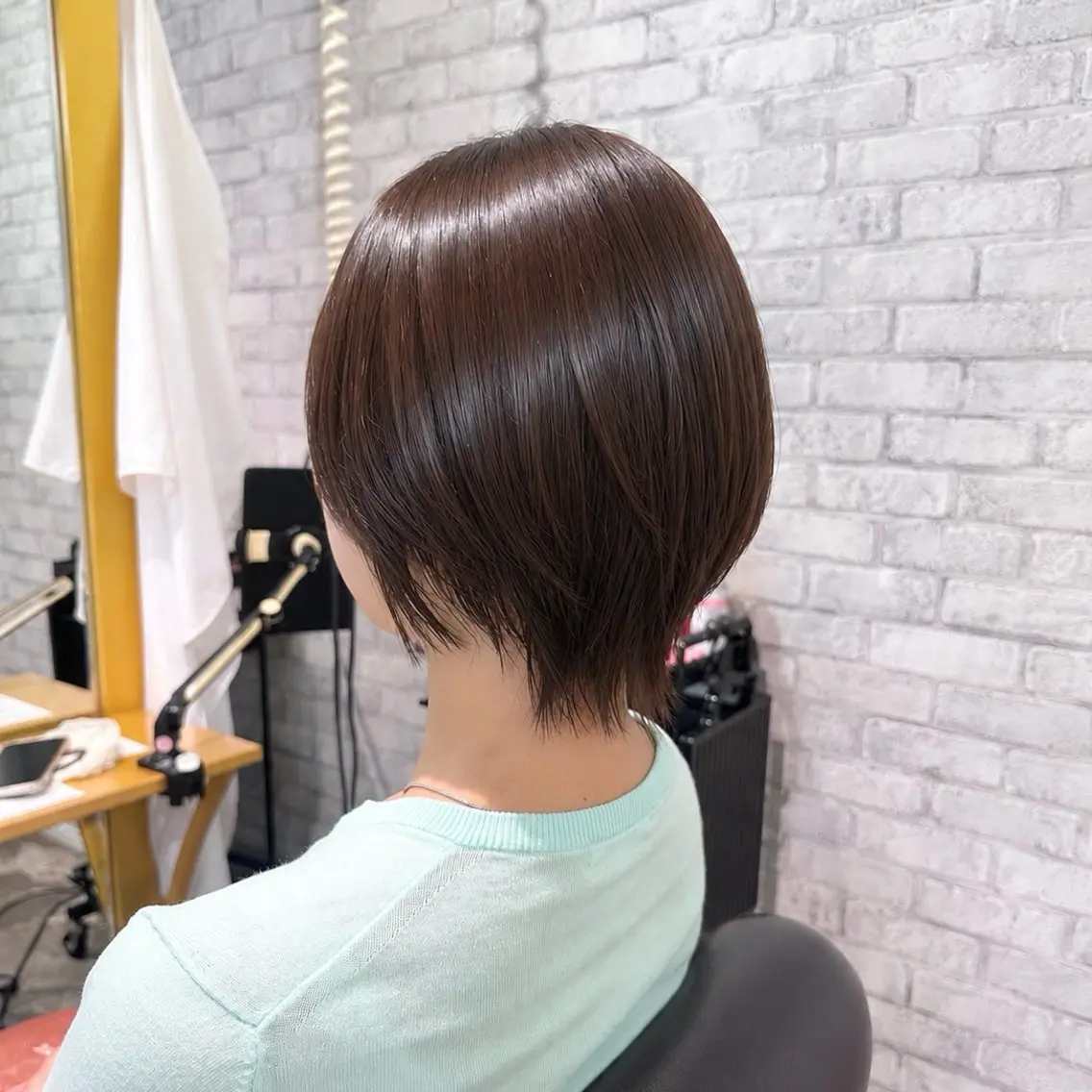 ショート カラー ショートヘア 縮毛矯正 カット ヘアカラー 縮毛矯正 Saki💛心斎橋 ショート/艶カラーのヘアスタイル