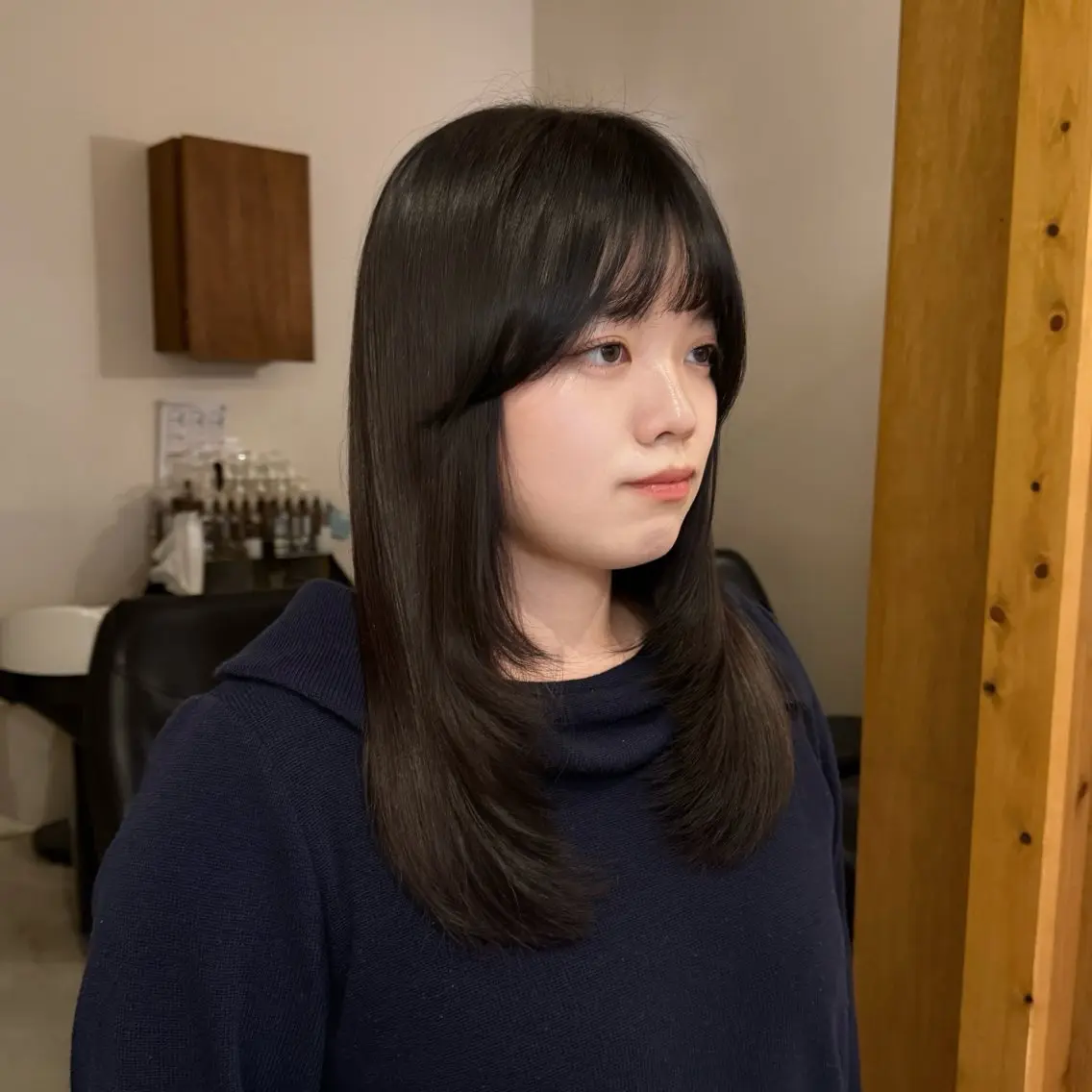 セミロング カラー カット ヘアカラー トリートメント 🤍ENIF ハヤシアヤナ🤍のヘアスタイル