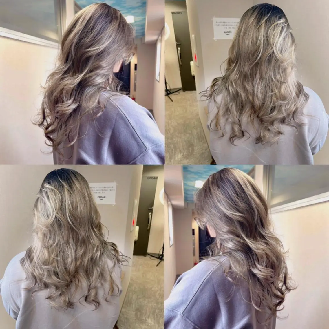 ロング カラー バレイヤージュ 外国人風カラー レイヤーカット トリートメント 松井那津子 /ハイライトブリーチのヘアスタイル
