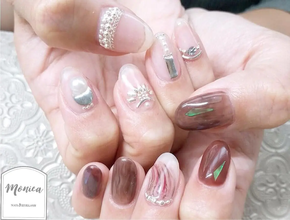 ネイル ジェルネイル パラジェル nailsalon MONICAのネイルデザイン