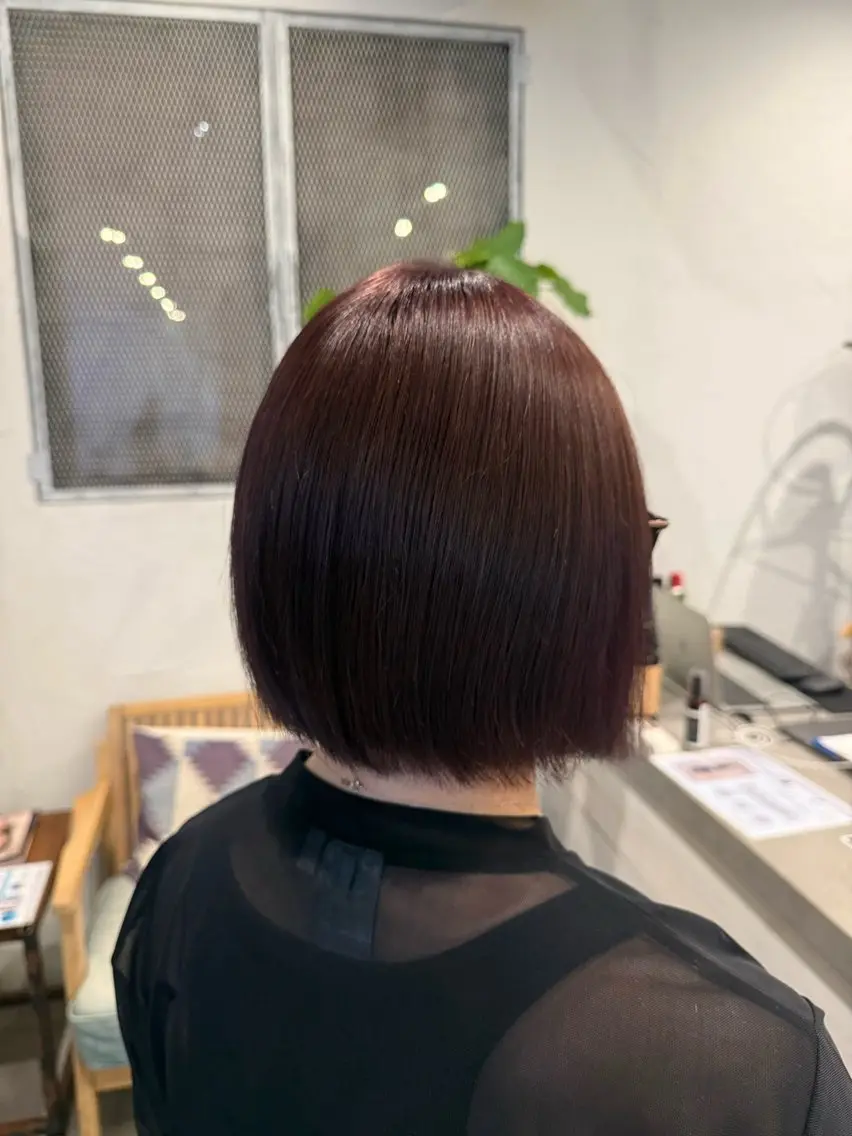 カラー ブリーチ カシス ダブルカラー ラベンダーカラー ブリーチなしカラー ヘアカラー 透明感カラー/艶髪/ Ayakaのヘアスタイル