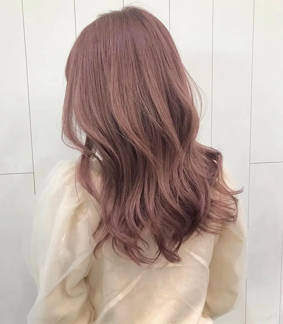 ロング カラー ベージュカラー ブリーチ ケアブリーチ ピンクカラー ピンクベージュ カット ヘアカラー トリートメント 〻ツヤハイトーン🩰 🤍HARUCAのヘアスタイル