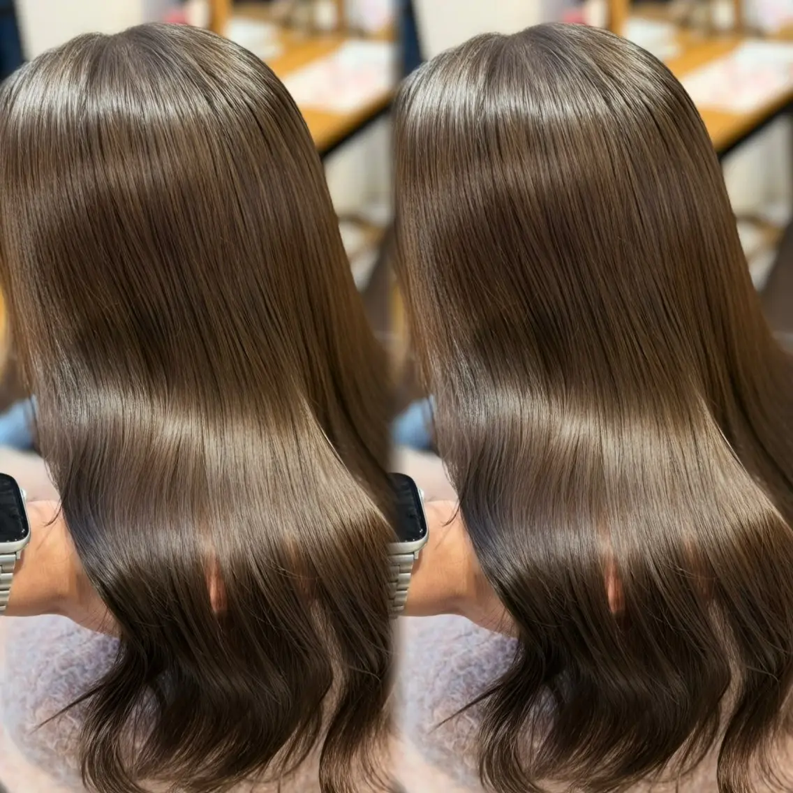 セミロング カット 縮毛矯正 トリートメント 倉林隆一/艶髪🌸 透明感/髪質改善のヘアスタイル