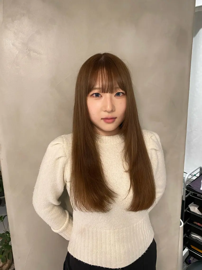 ロング カラー カット トリートメント ヘッドスパ ヘアセット 似合わせレイヤー✨️ RIEのヘアスタイル