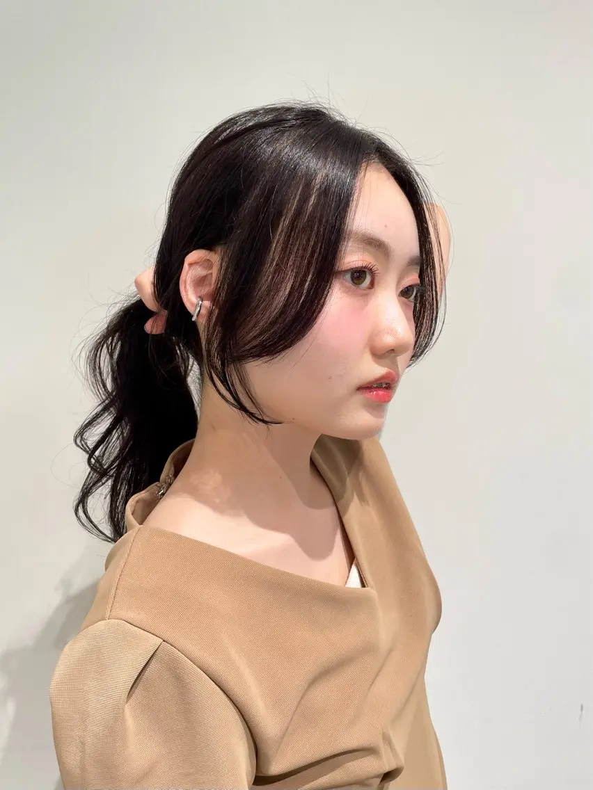 ロング カットパーマモデル 山中 遥のヘアスタイル