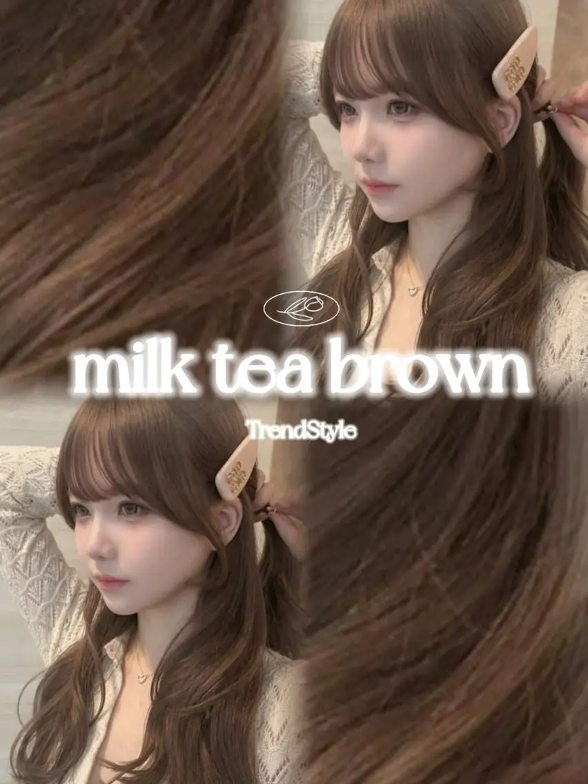 セミロング カラー ベージュカラー ミルクティーベージュ ヘアカラー トリートメント 🍑ももか🍑モデル 様募集中/浦和🦋のヘアスタイル