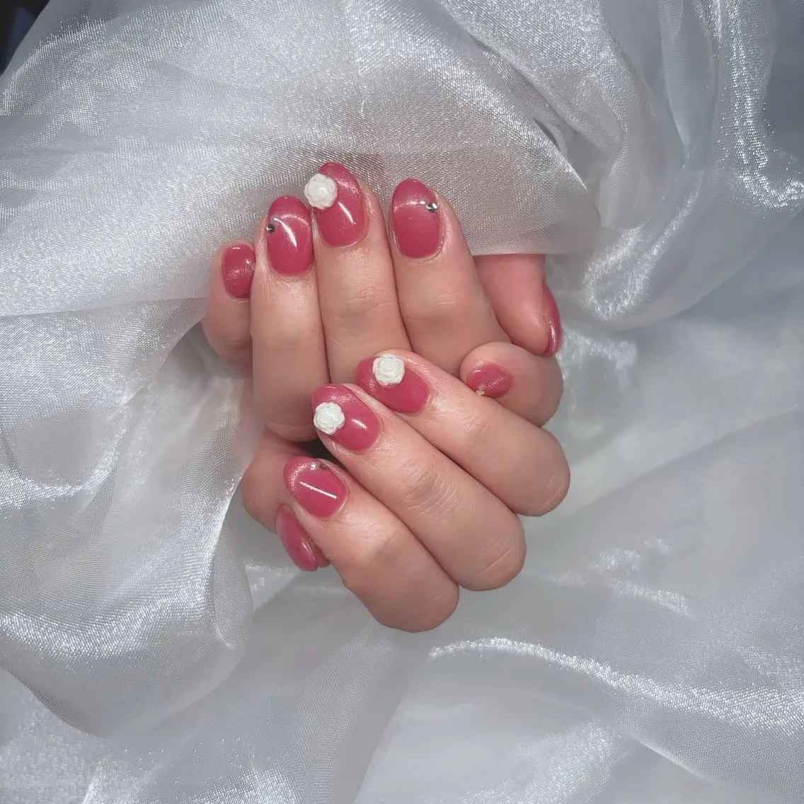 ネイル キラキラネイル 韓国ネイル 春ネイル ワンホンネイル 冬ネイル ハンドネイル Lance nailのネイルデザイン