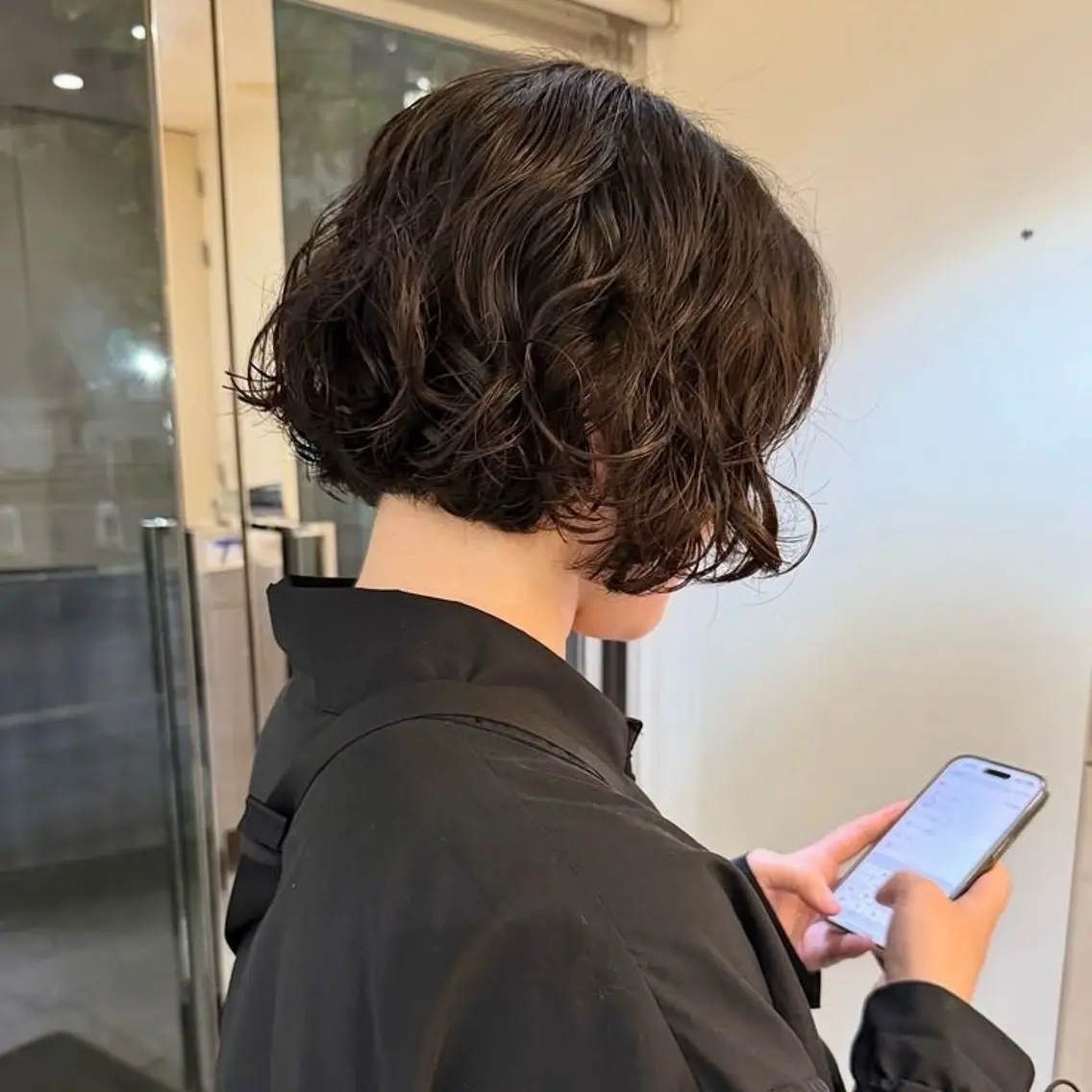 パーマ ボブ パーマ 銀座骨格診断ショート /パーマ/amiのヘアスタイル