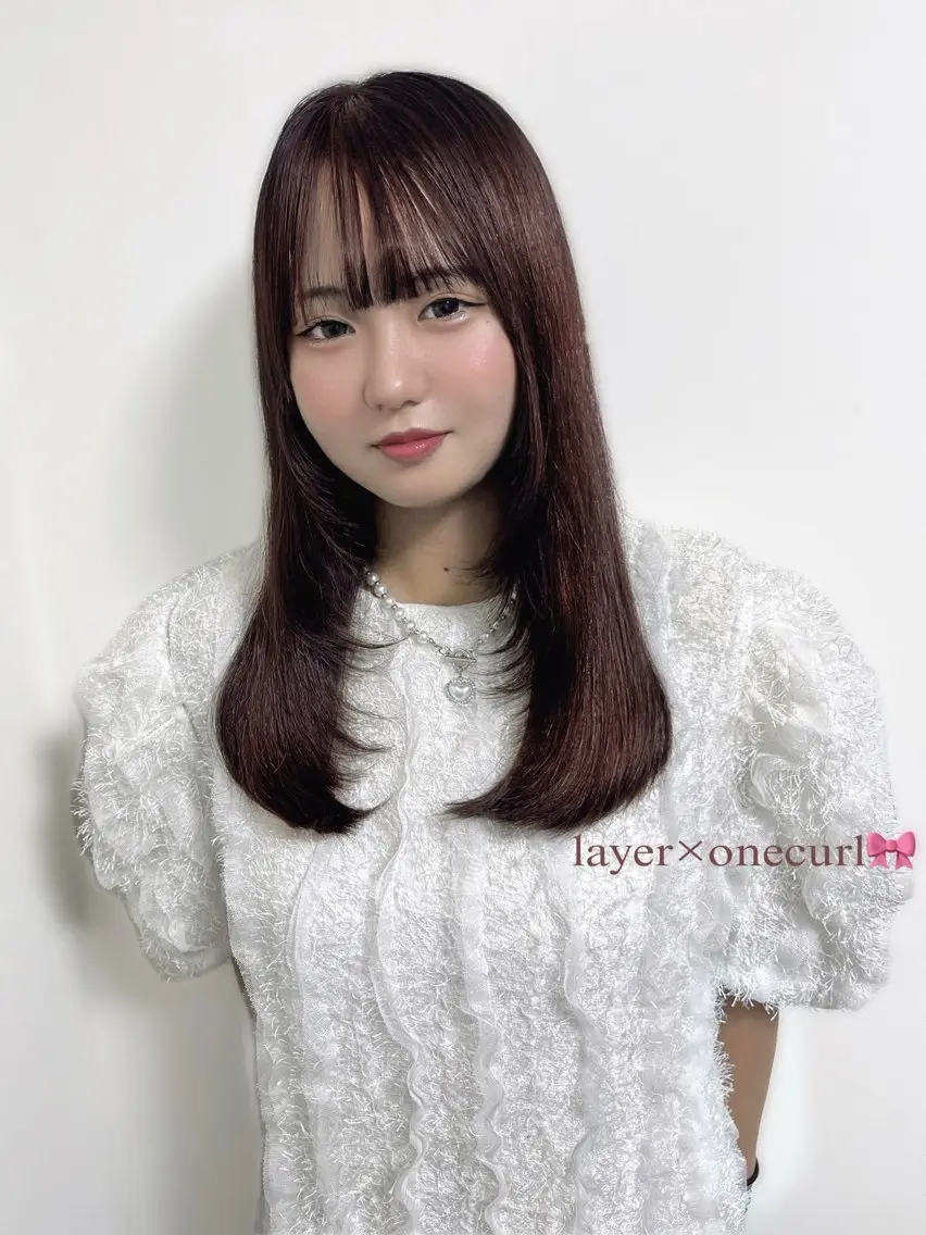 セミロング カラー つや髪ᰔᩚ暖色 カラーYui🩰のヘアスタイル