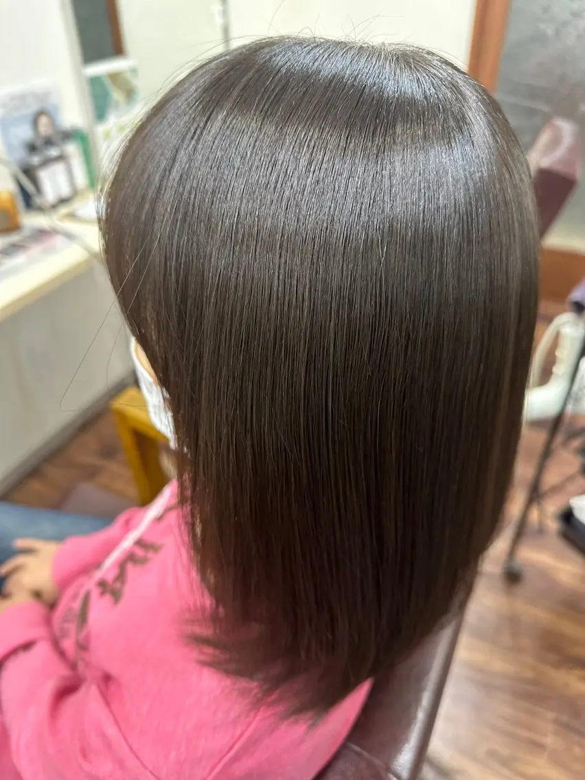 ミディアム 髪質改善 縮毛矯正 トリートメント 桝本 由佳のヘアスタイル