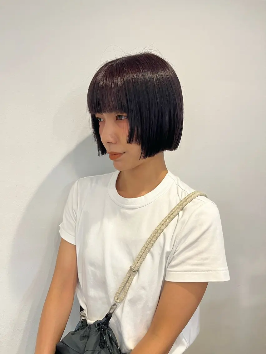 ショート ボブ フクシママユ / 柔らかカラーのヘアスタイル