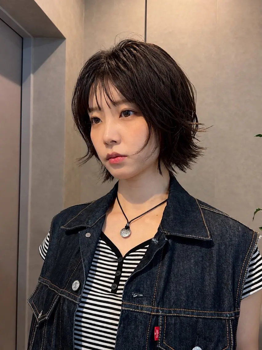 ショート ボブ カット トリートメント 山中 欧輔のヘアスタイル