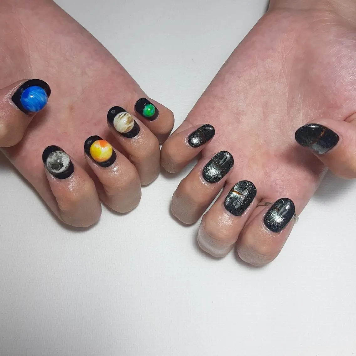 ネイル ジェルネイル マグネットネイル 持ち込み ショートネイル owlnail /持込みデザイン専門のネイルデザイン