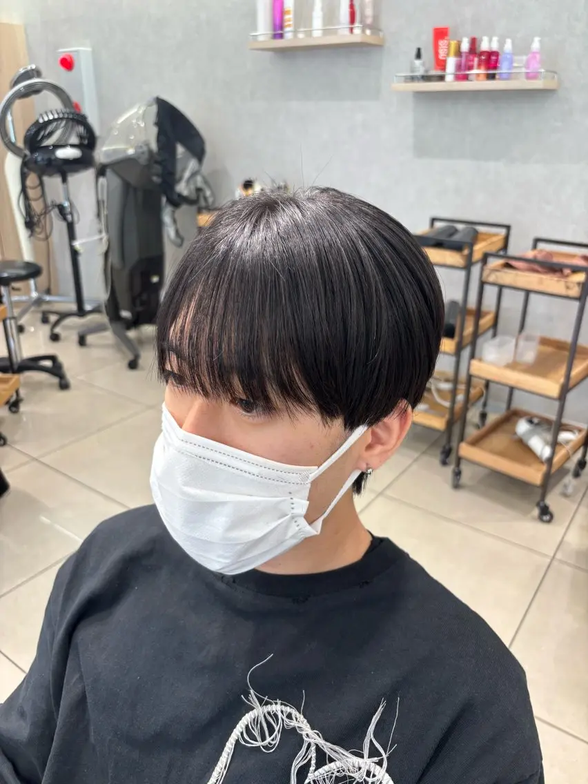 ショート パーマ メンズ カット 縮毛矯正 メンズ比率エリア No.1/林慶太のヘアスタイル